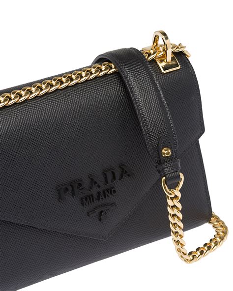 next prev prada monochrome saffiano leather bag